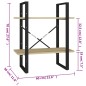 vidaXL Estantería de 2 niveles contrachapada roble Sonoma 60x30x70 cm