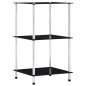 vidaXL Estantería 3 niveles cristal templado negro 40x40x67 cm vidaXL Estantería 3 niveles cristal templado negro 40x40x67 cm