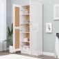 vidaXL Armario de libros contrachapada blanco brillo 82,5x30,5x185,5cm vidaXL Armario de libros contrachapada blanco brillo 82,5x30,5x185,5cm