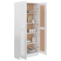 vidaXL Armario de libros contrachapada blanco brillo 82,5x30,5x185,5cm vidaXL Armario de libros contrachapada blanco brillo 82,5x30,5x185,5cm