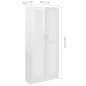 vidaXL Armario de libros contrachapada blanco brillo 82,5x30,5x185,5cm vidaXL Armario de libros contrachapada blanco brillo 82,5x30,5x185,5cm