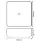 vidaXL Lavabo cuadrado de cerámica negro 38x38x13,5 cm