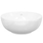 vidaXL Lavabo redondo cerámica blanco 44x17 cm vidaXL Lavabo redondo cerámica blanco 44x17 cm