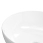 vidaXL Lavabo redondo cerámica blanco 44x17 cm vidaXL Lavabo redondo cerámica blanco 44x17 cm