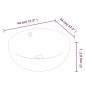 vidaXL Lavabo redondo cerámica blanco 44x17 cm vidaXL Lavabo redondo cerámica blanco 44x17 cm