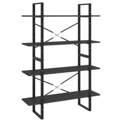 vidaXL Estantería de 4 niveles madera contrachapada gris 40x30x140 cm