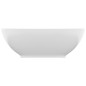 vidaXL Lavabo de lujo ovalado cerámica blanco mate 40x33 cm 