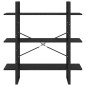 vidaXL Estantería 3 niveles madera maciza de pino negro 100x30x105 cm vidaXL Estantería 3 niveles madera maciza de pino negro 100x30x105 cm