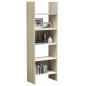 vidaXL Estantería madera contrachapada blanco y roble 60x35x180 cm vidaXL Estantería madera contrachapada blanco y roble 60x35x180 cm