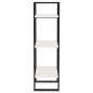 vidaXL Estantería de 3 niveles madera maciza pino blanco 40x30x105 cm