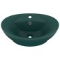 vidaXL Lavabo lujo con rebosadero cerámica verde oscuro 58,5x39 cm vidaXL Lavabo lujo con rebosadero cerámica verde oscuro 58,5x39 cm