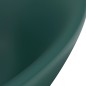 vidaXL Lavabo lujo con rebosadero cerámica verde oscuro 58,5x39 cm vidaXL Lavabo lujo con rebosadero cerámica verde oscuro 58,5x39 cm