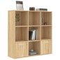 vidaXL Estantería madera contrachapada color roble Sonoma 98x30x98cm vidaXL Estantería madera contrachapada color roble Sonoma 98x30x98cm