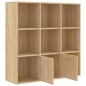 vidaXL Estantería madera contrachapada color roble Sonoma 98x30x98cm vidaXL Estantería madera contrachapada color roble Sonoma 98x30x98cm