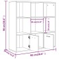 vidaXL Estantería madera contrachapada color roble Sonoma 98x30x98cm vidaXL Estantería madera contrachapada color roble Sonoma 98x30x98cm