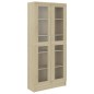 vidaXL Vitrina de madera de ingeniería roble Sonoma 82,5x30,5x185,5 cm vidaXL Vitrina de madera de ingeniería roble Sonoma 82,5x30,5x185,5 cm