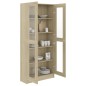 vidaXL Vitrina de madera de ingeniería roble Sonoma 82,5x30,5x185,5 cm vidaXL Vitrina de madera de ingeniería roble Sonoma 82,5x30,5x185,5 cm