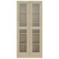 vidaXL Vitrina de madera de ingeniería roble Sonoma 82,5x30,5x185,5 cm vidaXL Vitrina de madera de ingeniería roble Sonoma 82,5x30,5x185,5 cm