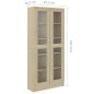 vidaXL Vitrina de madera de ingeniería roble Sonoma 82,5x30,5x185,5 cm vidaXL Vitrina de madera de ingeniería roble Sonoma 82,5x30,5x185,5 cm