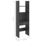 vidaXL Estantería de madera contrachapada gris brillante 60x35x180 cm vidaXL Estantería de madera contrachapada gris brillante 60x35x180 cm