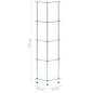 vidaXL Estantería 5 niveles cristal templado transparente 30x30x130 cm vidaXL Estantería 5 niveles cristal templado transparente 30x30x130 cm