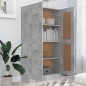 vidaXL Armario de libros contrachapada gris hormigón 82,5x30,5x150cm vidaXL Armario de libros contrachapada gris hormigón 82,5x30,5x150cm