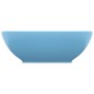 vidaXL Lavabo de lujo ovalado cerámica azul claro mate 40x33 cm vidaXL Lavabo de lujo ovalado cerámica azul claro mate 40x33 cm