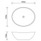 vidaXL Lavabo de lujo ovalado cerámica azul claro mate 40x33 cm vidaXL Lavabo de lujo ovalado cerámica azul claro mate 40x33 cm