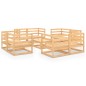 vidaXL Juego de muebles de jardín 9 piezas madera maciza de pino vidaXL Juego de muebles de jardín 9 piezas madera maciza de pino