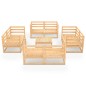 vidaXL Juego de muebles de jardín 9 piezas madera maciza de pino vidaXL Juego de muebles de jardín 9 piezas madera maciza de pino