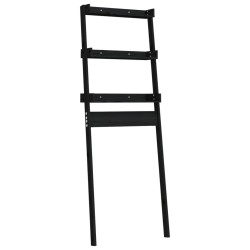vidaXL Estante de baño madera maciza de pino negro 63,5x32x179 cm