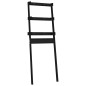 vidaXL Estante de baño madera maciza de pino negro 63,5x32x179 cm