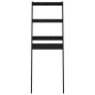 vidaXL Estante de baño madera maciza de pino negro 63,5x32x179 cm