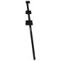 vidaXL Estante de baño madera maciza de pino negro 63,5x32x179 cm