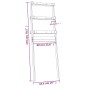 vidaXL Estante de baño madera maciza de pino negro 63,5x32x179 cm