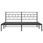 vidaXL Estructura de cama con cabecero metal negro 180x200 cm vidaXL Estructura de cama con cabecero metal negro 180x200 cm