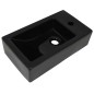 vidaXL Lavabo con agujero grifo rectangular cerámica 46x25,5x12 negro vidaXL Lavabo con agujero grifo rectangular cerámica 46x25,5x12 negro
