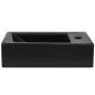 vidaXL Lavabo con agujero grifo rectangular cerámica 46x25,5x12 negro vidaXL Lavabo con agujero grifo rectangular cerámica 46x25,5x12 negro