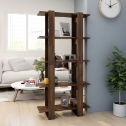 vidaXL Estantería madera contrachapada marrón roble 80x30x160 cm