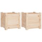 vidaXL Jardineras 2 uds madera maciza de pino 31x31x31 cm vidaXL Jardineras 2 uds madera maciza de pino 31x31x31 cm