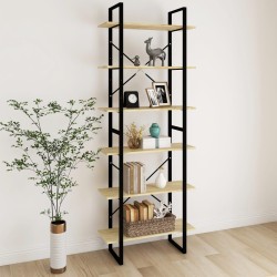 vidaXL Estantería alta madera maciza de pino 80x30x210 cm