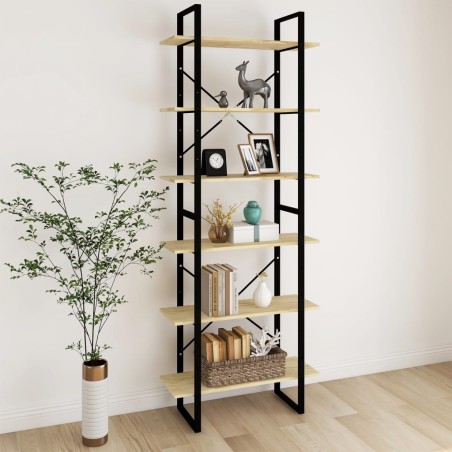 vidaXL Estantería alta madera maciza de pino 80x30x210 cm