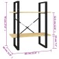vidaXL Estantería de 2 niveles madera maciza de pino 60x30x70 cm vidaXL Estantería de 2 niveles madera maciza de pino 60x30x70 cm