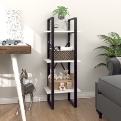 vidaXL Estantería de 3 niveles madera contrachapada blanco 40x30x105cm