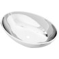vidaXL Lavabo de cerámica plateado 40x33x13,5 cm vidaXL Lavabo de cerámica plateado 40x33x13,5 cm