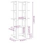 vidaXL Estantería/divisor de espacio madera contrachapada 80x30x160 cm