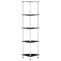 vidaXL Estantería 5 niveles cristal templado negro 30x30x130 cm vidaXL Estantería 5 niveles cristal templado negro 30x30x130 cm