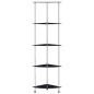 vidaXL Estantería 5 niveles cristal templado negro 30x30x130 cm vidaXL Estantería 5 niveles cristal templado negro 30x30x130 cm