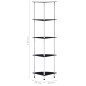vidaXL Estantería 5 niveles cristal templado negro 30x30x130 cm vidaXL Estantería 5 niveles cristal templado negro 30x30x130 cm