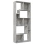vidaXL Estantería madera contrachapada gris hormigón 67x24x161 cm vidaXL Estantería madera contrachapada gris hormigón 67x24x161 cm